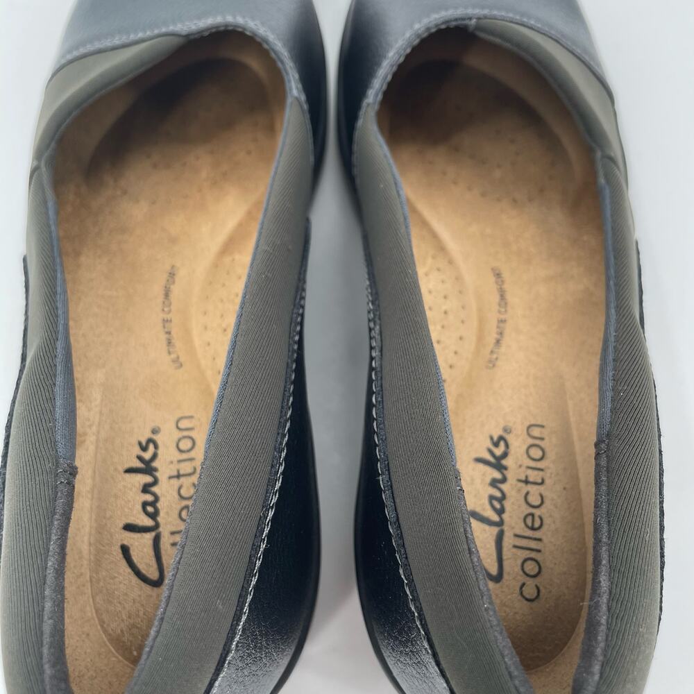 Clark’s Women’s Suttyn Walk Wedge Slip-On Shoes, Black, Sz. 7M Comfort Office - Picture 8 of 14